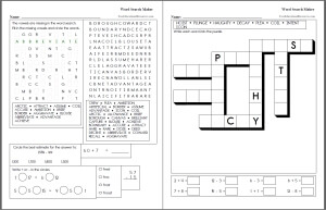 free word search maker with clues